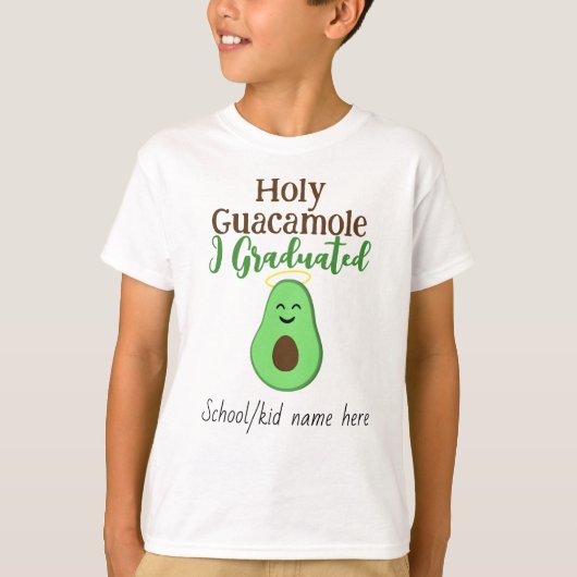 Heiliger Guacamole I-Absolvent Avocado-Individuell T-Shirt (Vorderseite)