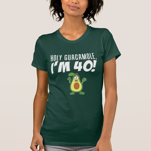 Heiliger Guacamole Ich bin 40 Cartoon Avocado (ON T-Shirt (Vorderseite)