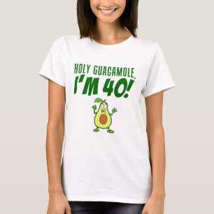 Heiliger Guacamole Ich bin 40 Cartoon Avocado T-Shirt