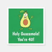 Heiliger Guacamole Ich bin 40 Funny Avocado Serviette (Vorderseite)