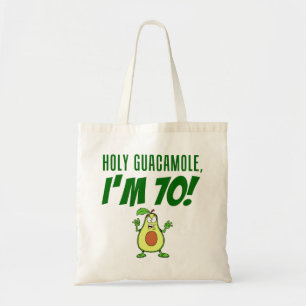 Heiliger Guacamole Ich bin 70 Cartoon Avocado Tragetasche