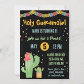 Heiliger Guacamole! Mexikanische Fiesta-Geburtstag Einladung (Vorderseite)