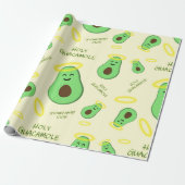 Heiliger Guacamole niedlicher Avocado Geschenkpapier (Ungerollt)