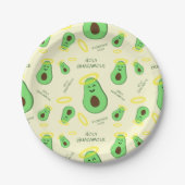 Heiliger Guacamole niedlicher Avocado Pappteller (Vorderseite)