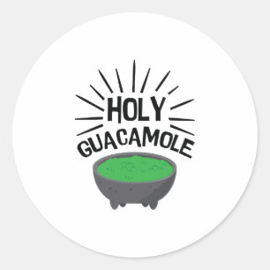 Heiliger Guacamole-Salat-lustige Guacamole-Avocado Runder Aufkleber