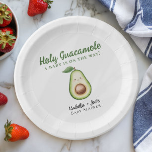 Heiliger Guacamole Süße Lustige Babyparty Pappteller