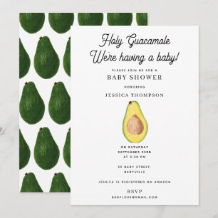 Heiliger Guacamole Wir haben eine Babydusche Einladung
