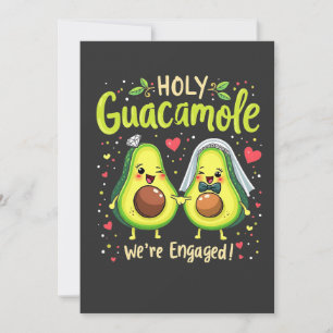 Heiliger Guacamole Wir sind Verlobte Paarbride Dankeskarte