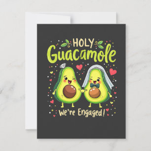 Heiliger Guacamole Wir sind Verlobte Paarbride Mitteilungskarte