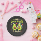 Heiliger Guacamole Wir sind Verlobte Paarbride Pappteller (Party)
