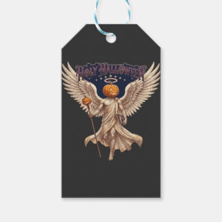 Heiliger Halloween-Engel-Kürbis-Gothik-Vintage-Ill Geschenkanhänger
