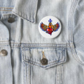 Heiliger Herz-Engels-Flügel-Entwurf Button (Beispiel)