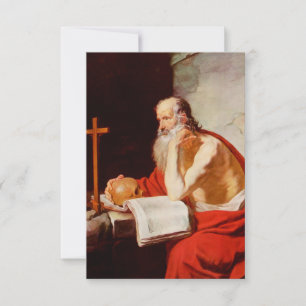 Heiliger Hieronymus Einsiedler des Wortes Heiligen Dankeskarte