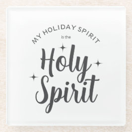 Heiliger Holiday Spirit Christliche Weihnachten Glasuntersetzer