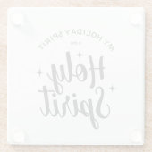 Heiliger Holiday Spirit Christliche Weihnachten Glasuntersetzer (Rückseite)