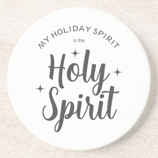 Heiliger Holiday Spirit Religiöse Christliche Weih Getränkeuntersetzer (Vorne)