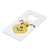 Heiliger Hund - Hund des Lebens 01. Geldbeutel Flaschenöffner (Vorderseite Schrägansicht)