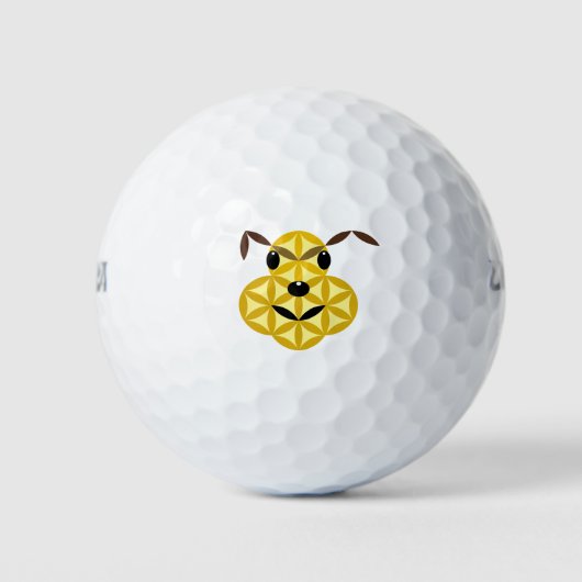 Heiliger Hund - Hund des Lebens 01. Golfball (Vorderseite)
