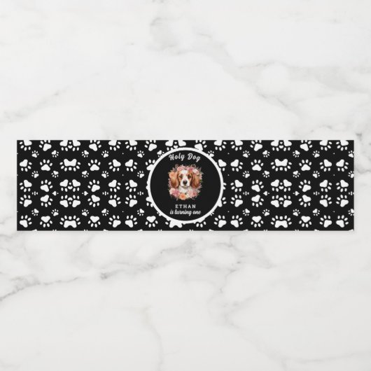 Heiliger Hund, ich bin einer | Hunde Mädchen 1. Ge Wasserflaschenetikett (Einzelnes Label)