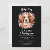 Heiliger Hund, ich bin einer! Hunde Mädchen 1. Geb Einladung (Vorderseite)