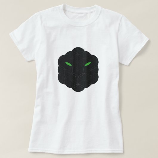 Heiliger Jaguar - das Gesicht des Lebens, schwarz. T-Shirt (Design vorne)