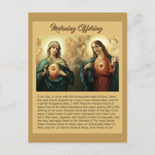 Heiliger Jesus Immakulieren Herz Mary Angels Cheru Postkarte (Vorderseite)