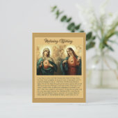 Heiliger Jesus Immakulieren Herz Mary Angels Cheru Postkarte (Stehend Vorderseite)