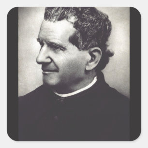 Heiliger Johannes Bosco Vater und Lehrer der Jugen Quadratischer Aufkleber