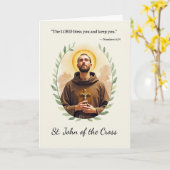 Heiliger Johannes der Götter Frieden mit der Schri Karte (Gelbe Blume)