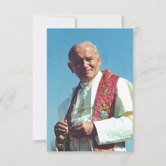 Heiliger Johannes Paul II. Der Pilger der Hoffnung Dankeskarte (Vorderseite)