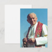 Heiliger Johannes Paul II. Der Pilger der Hoffnung Dankeskarte (Vorne/Hinten)