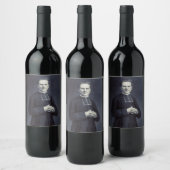 Heiliger John Bosco Vater und Jugendlehrer Weinetikett (Flaschen)