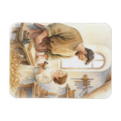 Heiliger Josef der Zimmermann Magnet (Horizontal)