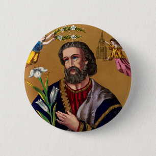 Heiliger Josef, Schutzpatron der Heiligen Familie Button