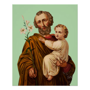 Heiliger Josef, Schutzpatron der Heiligen Familie Poster
