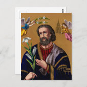 Heiliger Joseph Guardian der Heiligen Familie Postkarte (Vorne/Hinten)