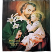 Heiliger Joseph Guardian von Jesus Duschvorhang (Vorderseite)