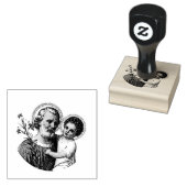 Heiliger Joseph mit dem Baby Jesus Gummistempel (Stempel)