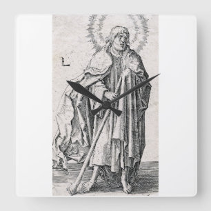Heiliger Judas Thaddäus der Apostel Quadratische Wanduhr
