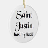 Heiliger Justin Keramik Ornament (Rechts)
