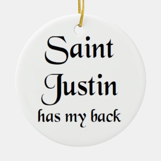 Heiliger Justin Keramik Ornament (Vorne)