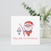 Heiliger Karpfen Weihnachten Karte (Stehend Vorderseite)