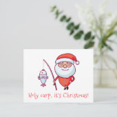 Heiliger Karpfen Weihnachten Postkarte (Stehend Vorderseite)