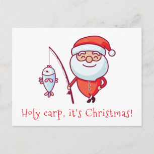 Heiliger Karpfen Weihnachten Postkarte