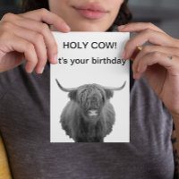 Heiliger Kuh Geburtstag Highland Kuh Karte