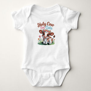 Heiliger Kuh Ich Bin Süß – Cartoon-Design Für Baby Strampler