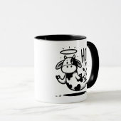 Heiliger Kuh Meditierender Becher – Schwimmende Ku Tasse (VorderseiteRechts)