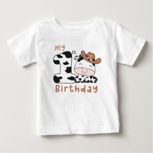 Heiliger Kuhjunge 1. Geburtstagsfeier Baby T-Shirt