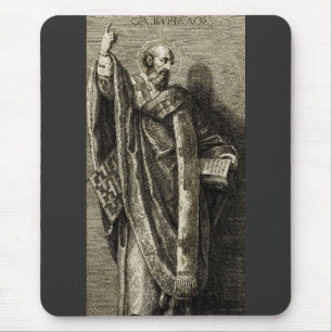 Heiliger Kyrill von Jerusalem Sakrale Grafik-Kunst Mousepad