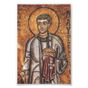 Heiliger Laurentius Orthodoxe Mosaikkunst Druck